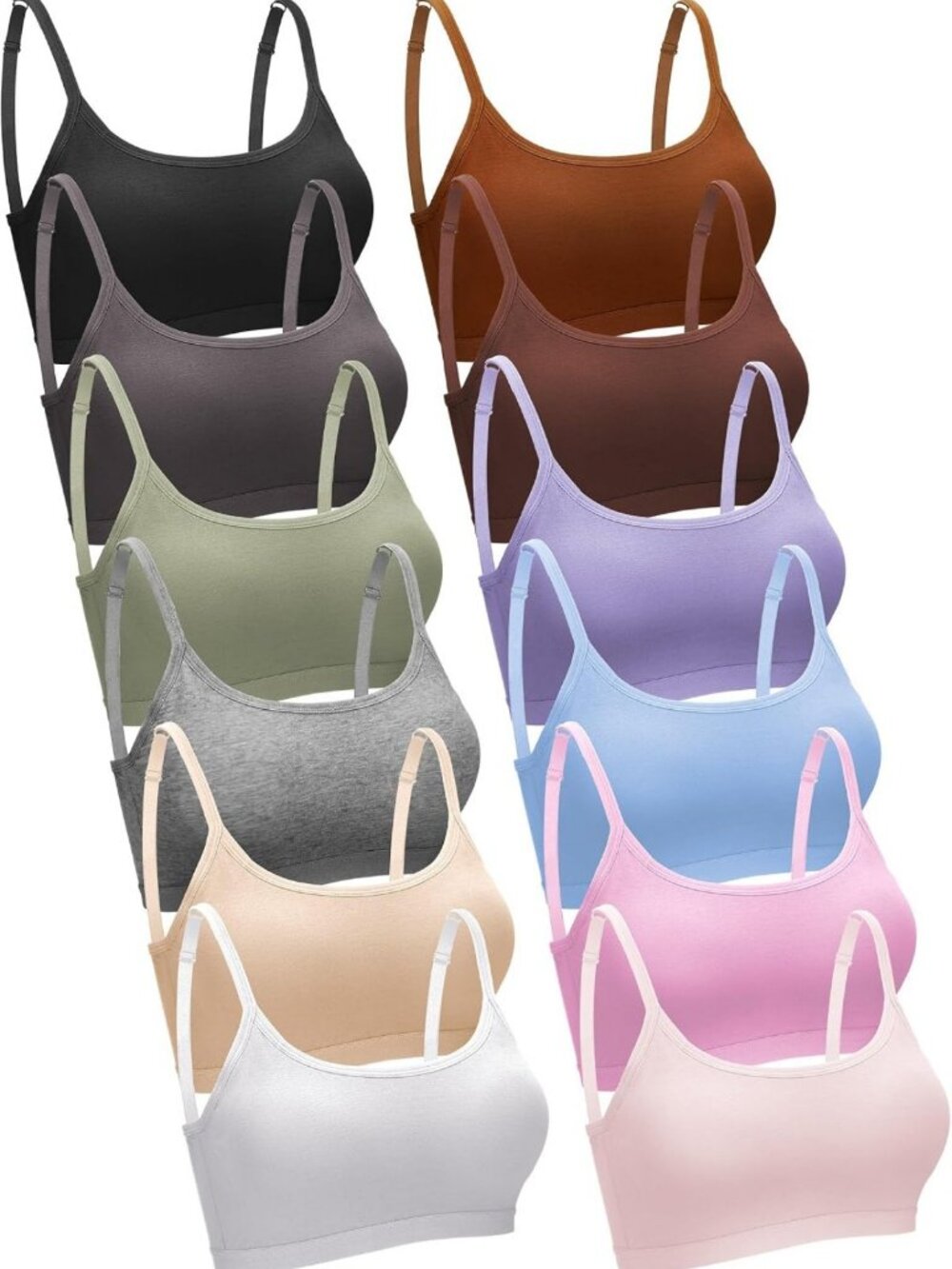 Comfortable Wireless Bralette Camisole - 3/6/12 Pack, Soft & Stylish Underwear